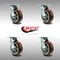 Service Caster 6 Inch Stainless Steel Polyurethane Wheel Swivel Caster Set with Roller Bearings SCC-SS30S620-PPUR-4 - alternate 3